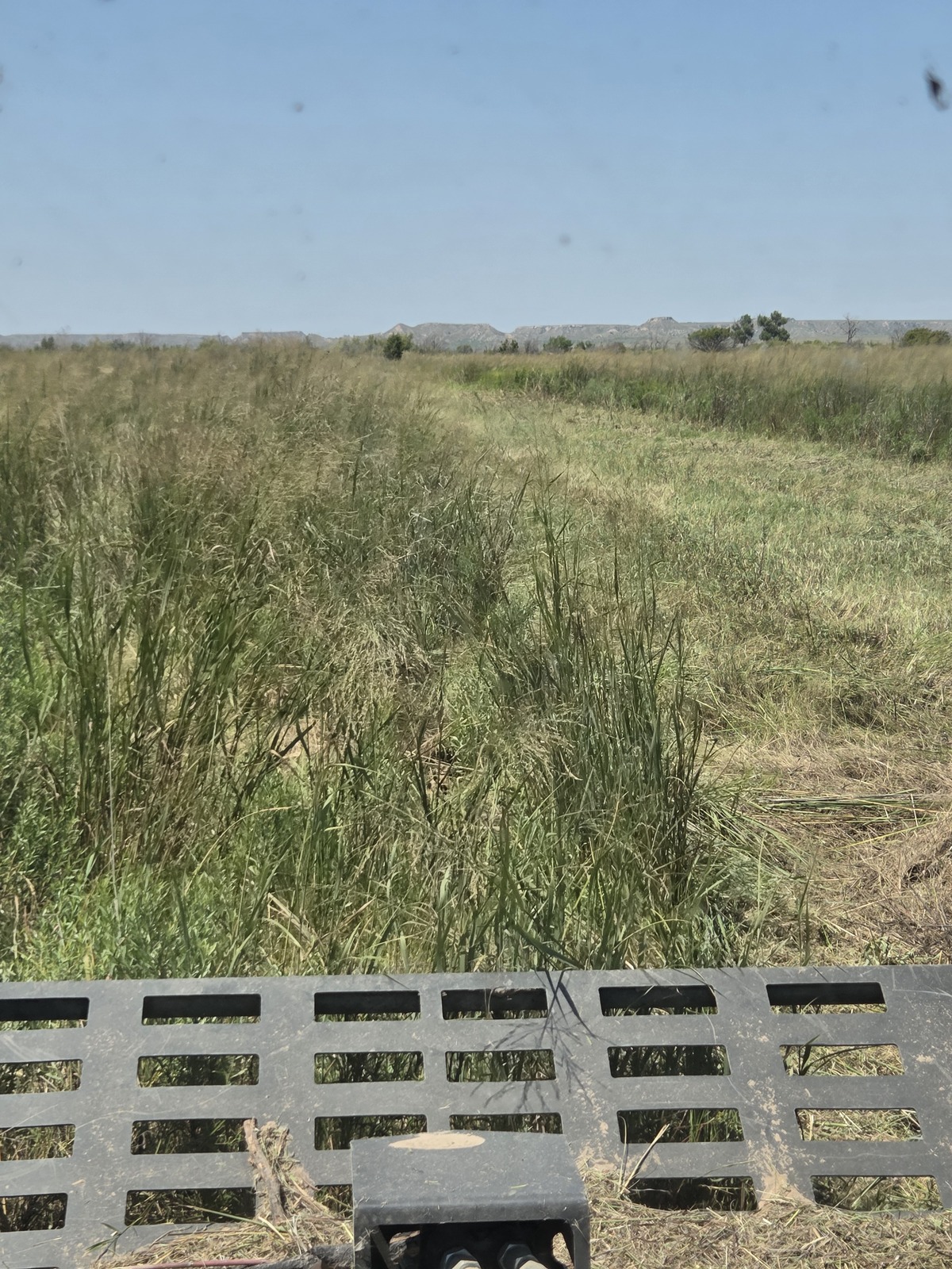 Pasture Tech clearing heavy grass